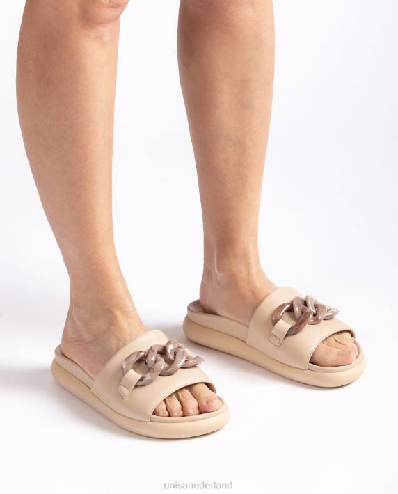 Unisa 02B0347 slippers met een ketting vrouwen beige