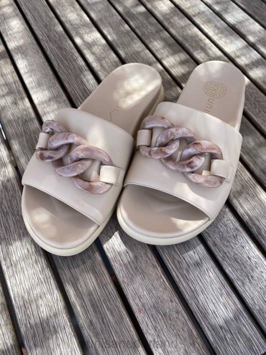 Unisa 02B0347 slippers met een ketting vrouwen beige