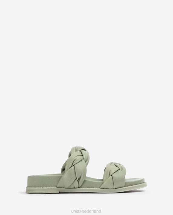 Unisa 02B0389 sandaal met gevlochten bandjes vrouwen groente