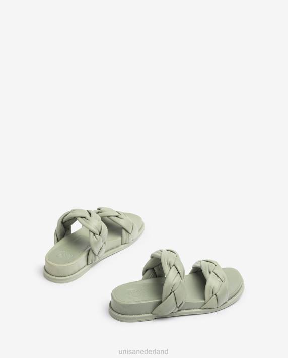 Unisa 02B0389 sandaal met gevlochten bandjes vrouwen groente