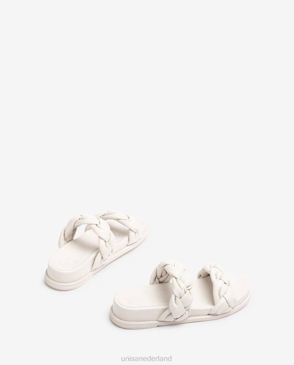Unisa 02B0390 sandaal met gevlochten bandjes vrouwen wit