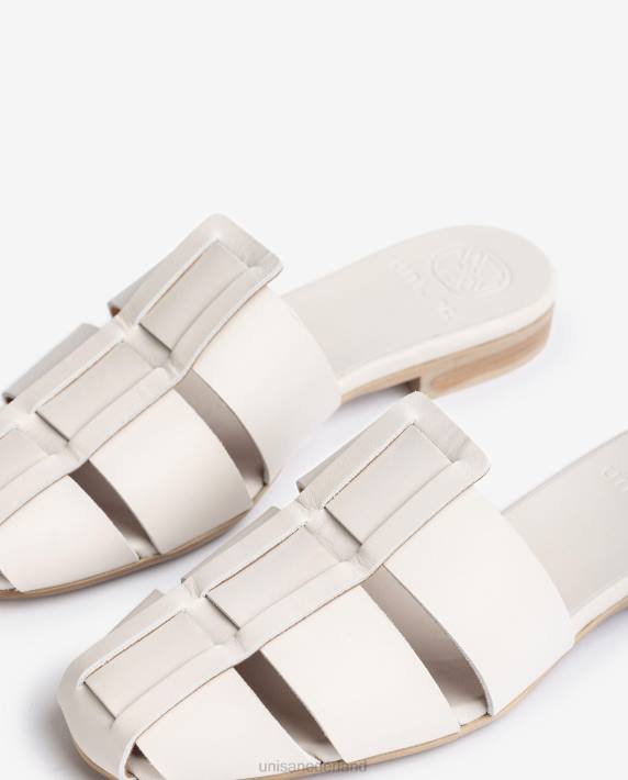 Unisa 02B0398 geperforeerde lederen sandaal vrouwen wit