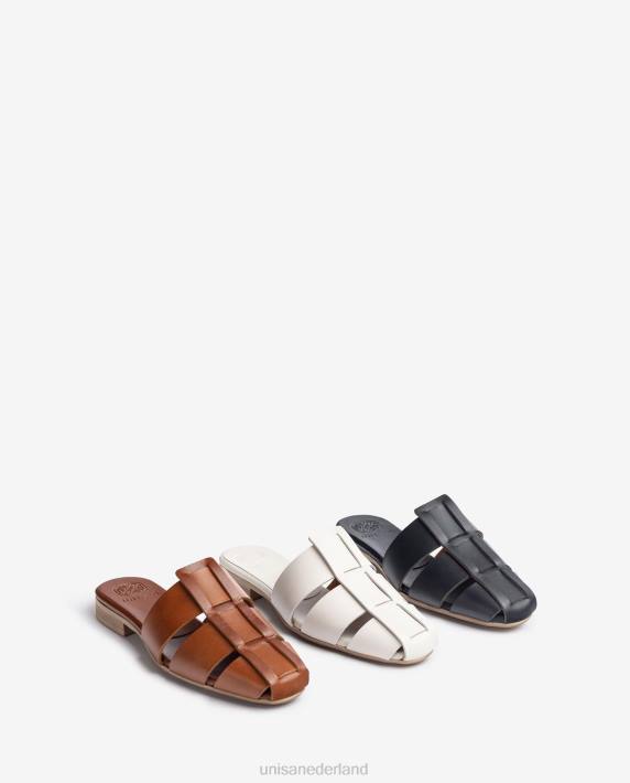 Unisa 02B0398 geperforeerde lederen sandaal vrouwen wit