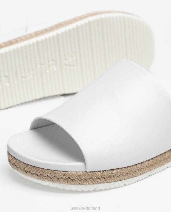 Unisa 02B0425 sandalen van leer en jute vrouwen wit