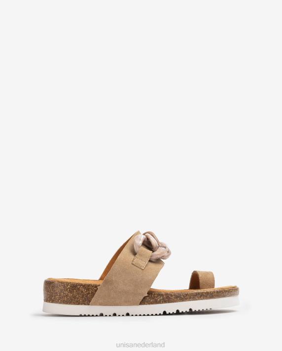 Unisa 02B0426 teen-post sandaal met een ketting vrouwen bevallig