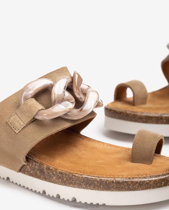 Unisa 02B0426 teen-post sandaal met een ketting vrouwen bevallig