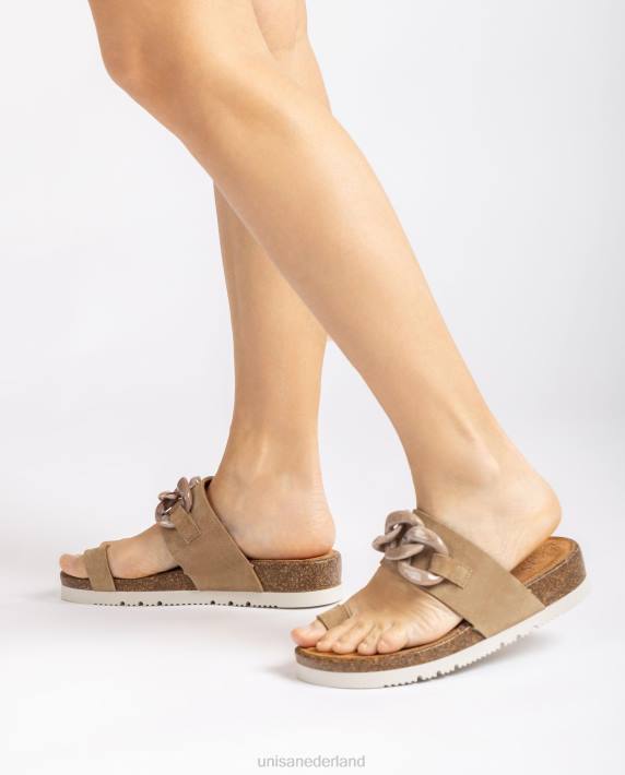 Unisa 02B0426 teen-post sandaal met een ketting vrouwen bevallig