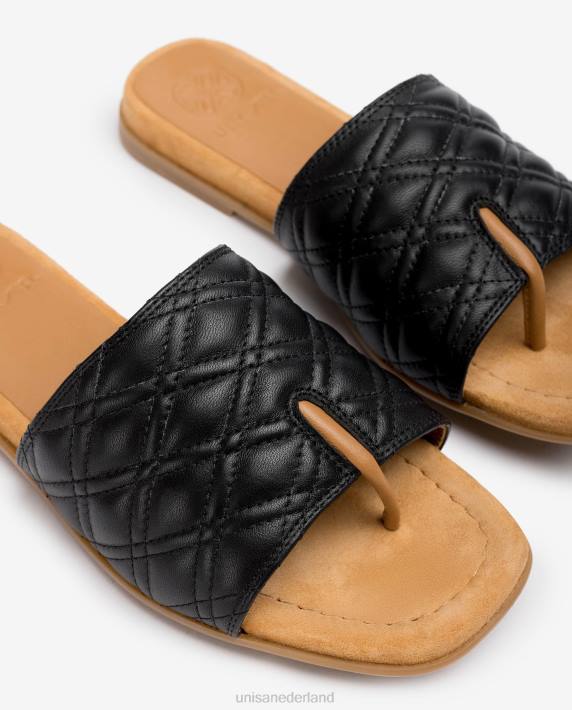 Unisa 02B059 sandaal met vierkante neus vrouwen zwart