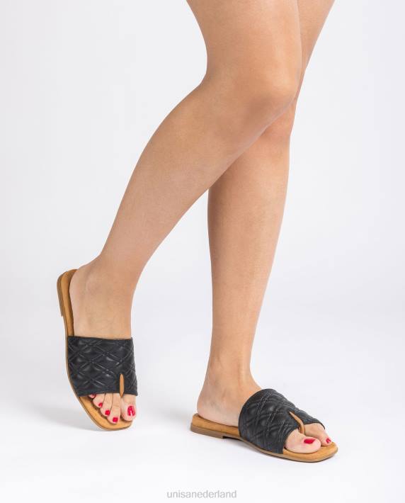 Unisa 02B059 sandaal met vierkante neus vrouwen zwart