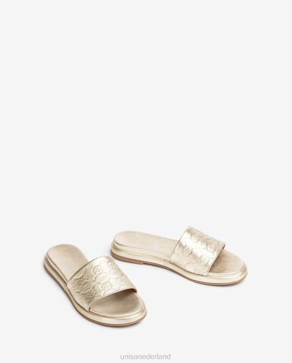 Unisa 02B061 platte sandaal met een brede vamp vrouwen bevallig