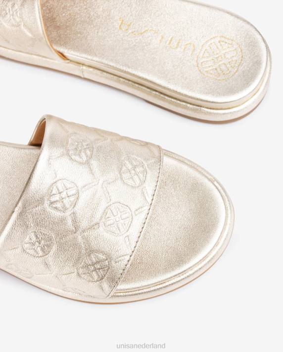 Unisa 02B061 platte sandaal met een brede vamp vrouwen bevallig