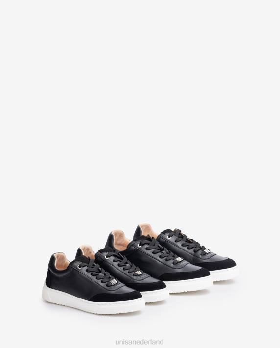 Unisa 02B01239 sneakers met contrasterende teen en hak vrouwen zwart