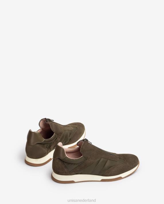 Unisa 02B01287 suède sneakers neopreen sok kinderen groente