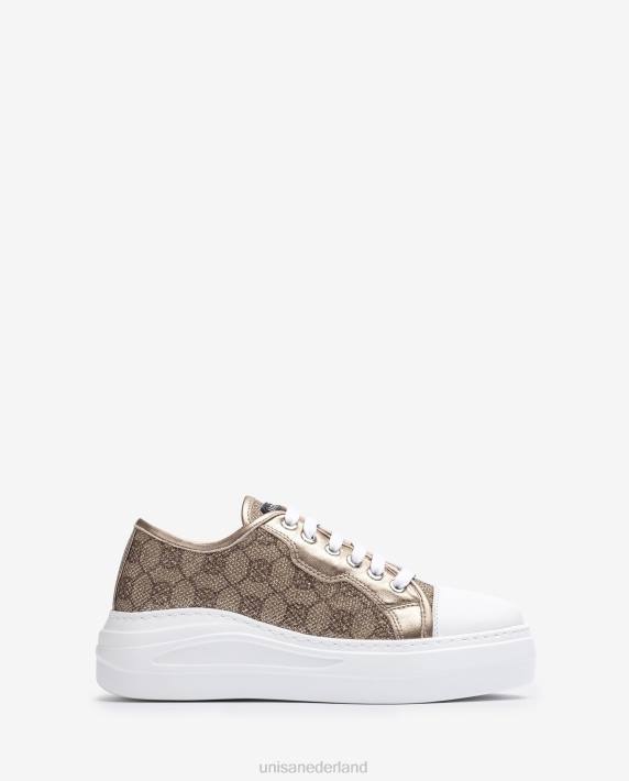 Unisa 02B0647 sneaker van glanzende stof vrouwen bevallig