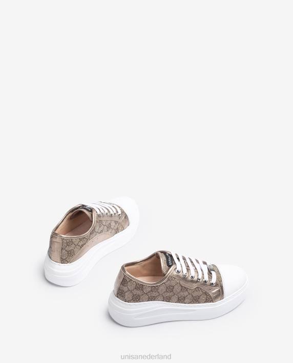 Unisa 02B0647 sneaker van glanzende stof vrouwen bevallig