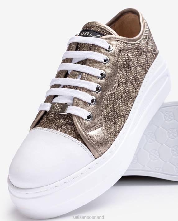 Unisa 02B0647 sneaker van glanzende stof vrouwen bevallig