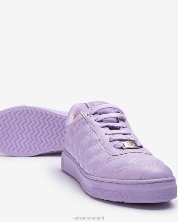 Unisa 02B0653 sneaker met geometrisch stiksel vrouwen lila