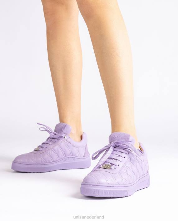 Unisa 02B0653 sneaker met geometrisch stiksel vrouwen lila