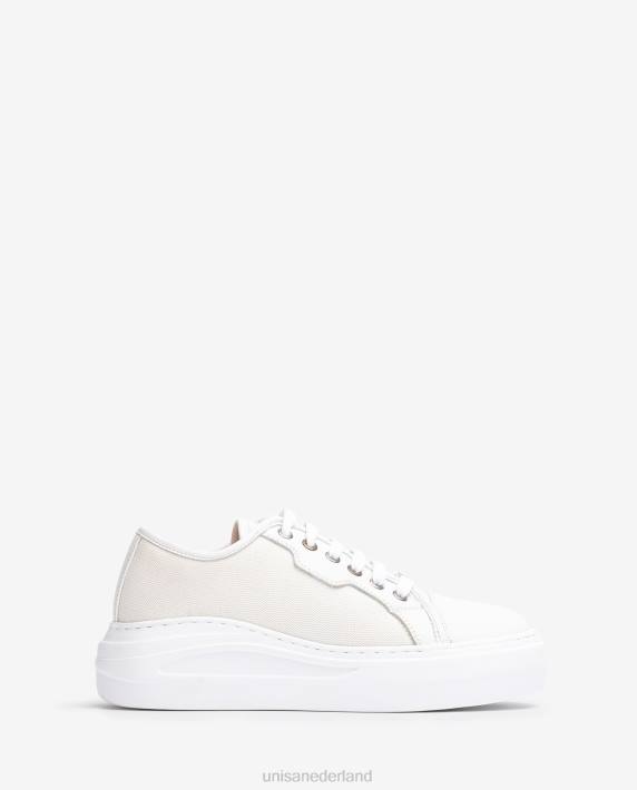 Unisa 02B0658 sneaker van stof vrouwen wit