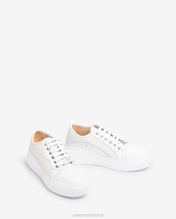Unisa 02B0658 sneaker van stof vrouwen wit
