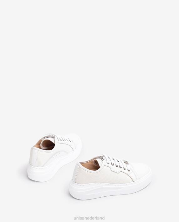 Unisa 02B0658 sneaker van stof vrouwen wit