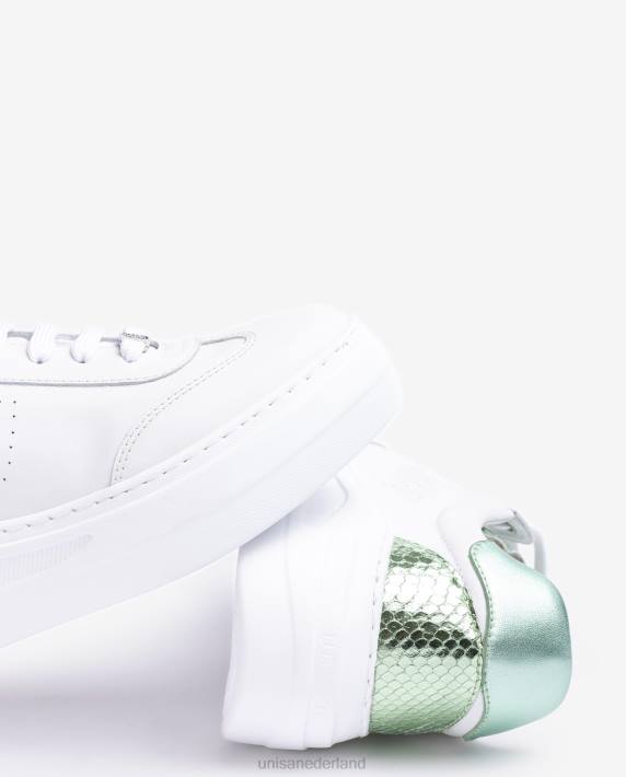 Unisa 02B0662 leren sneaker met een maxi-zool vrouwen wit