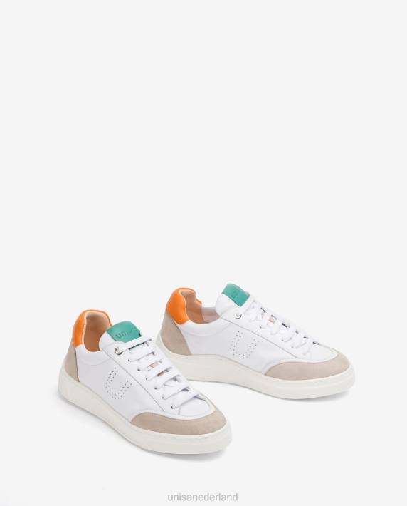 Unisa 02B0666 contrasterende sportschoen uniseks wit
