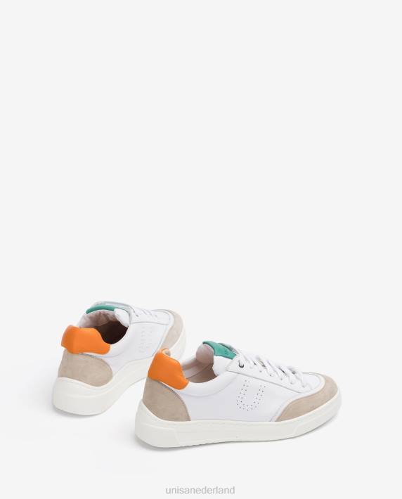 Unisa 02B0666 contrasterende sportschoen uniseks wit