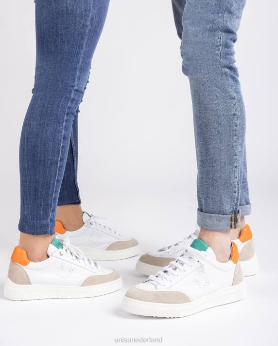 Unisa 02B0666 contrasterende sportschoen uniseks wit