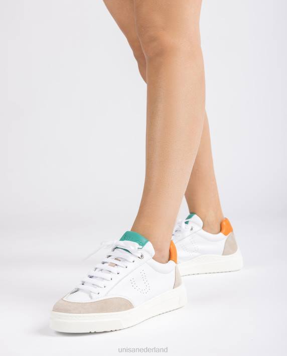 Unisa 02B0666 contrasterende sportschoen uniseks wit