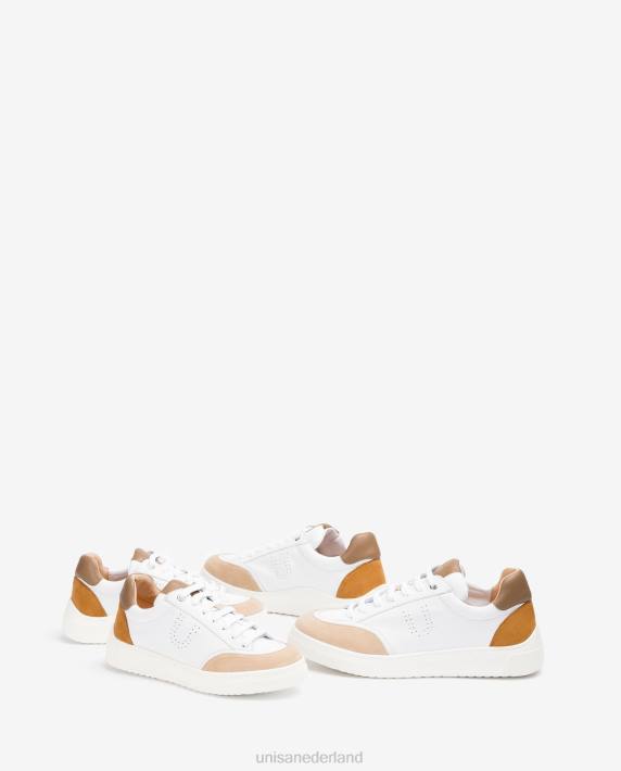 Unisa 02B0667 contrasterende sportschoen uniseks wit