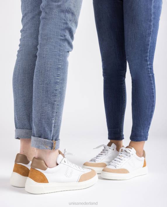 Unisa 02B0667 contrasterende sportschoen uniseks wit