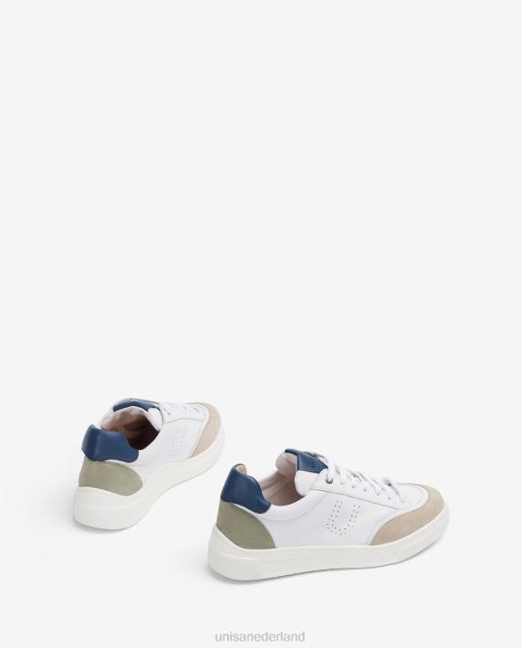 Unisa 02B0668 contrasterende sportschoen uniseks wit
