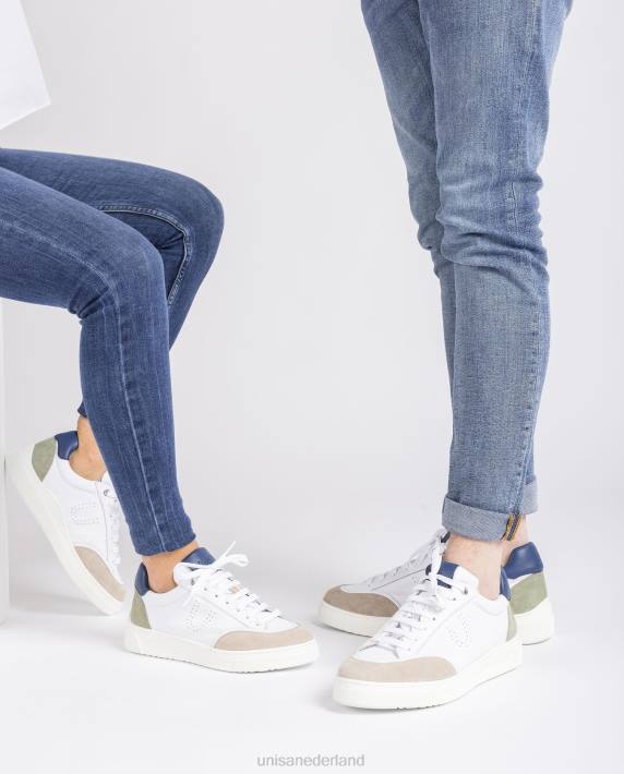 Unisa 02B0668 contrasterende sportschoen uniseks wit