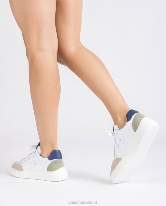Unisa 02B0668 contrasterende sportschoen uniseks wit