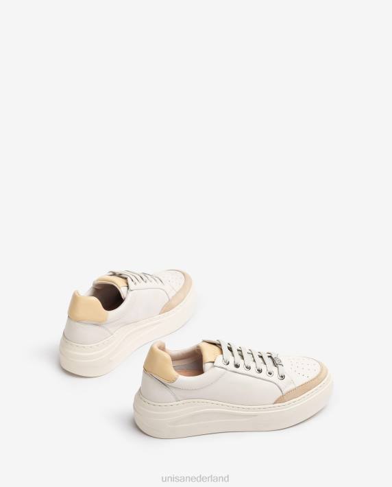Unisa 02B0671 sneaker van leer en suède vrouwen wit