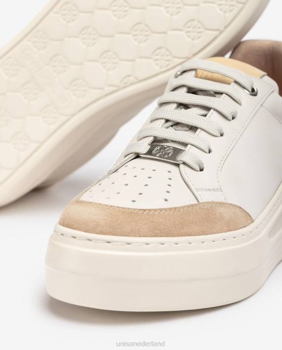 Unisa 02B0671 sneaker van leer en suède vrouwen wit