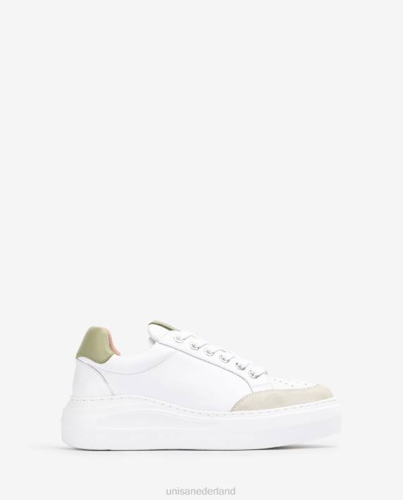 Unisa 02B0672 sneaker van leer en suède vrouwen wit