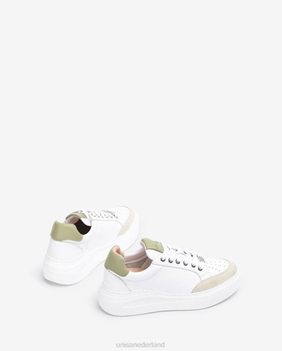 Unisa 02B0672 sneaker van leer en suède vrouwen wit