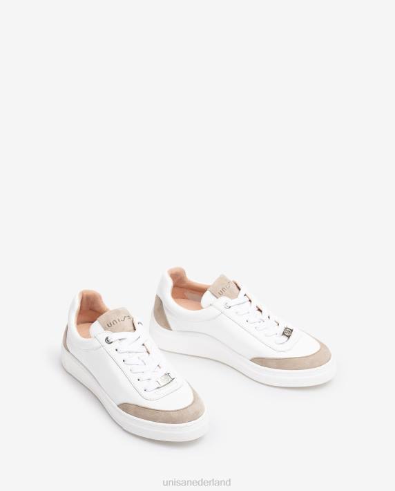 Unisa 02B0678 sneakers met contrasterende teen en hak vrouwen bevallig