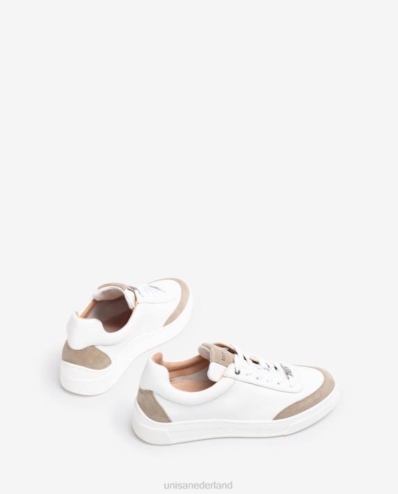 Unisa 02B0678 sneakers met contrasterende teen en hak vrouwen bevallig