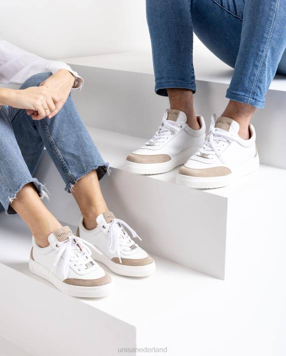 Unisa 02B0678 sneakers met contrasterende teen en hak vrouwen bevallig