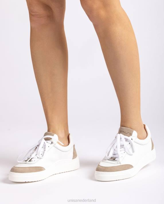 Unisa 02B0678 sneakers met contrasterende teen en hak vrouwen bevallig