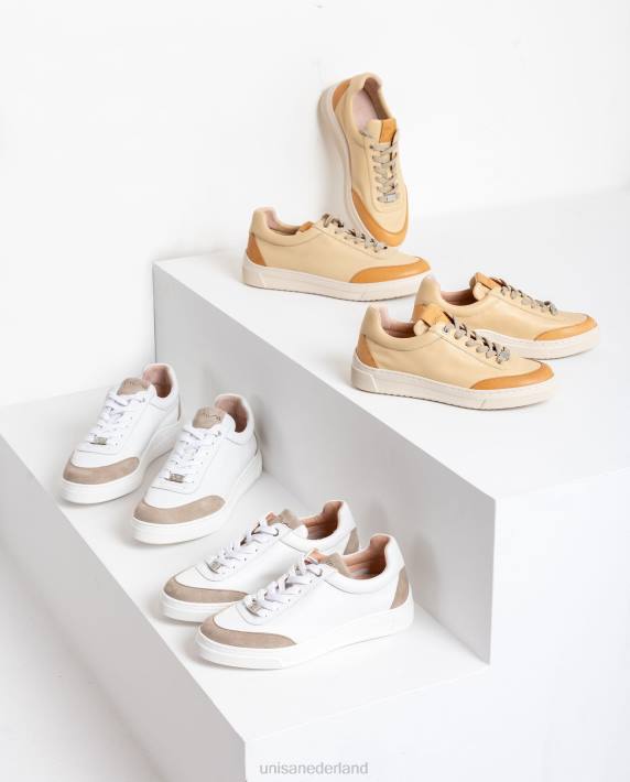 Unisa 02B0678 sneakers met contrasterende teen en hak vrouwen bevallig