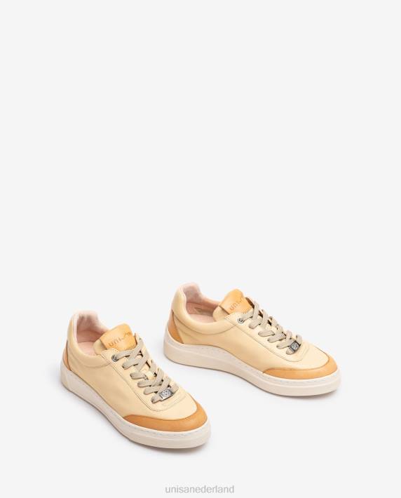 Unisa 02B0680 sneakers met contrasterende teen en hak vrouwen bevallig