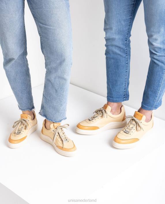 Unisa 02B0680 sneakers met contrasterende teen en hak vrouwen bevallig