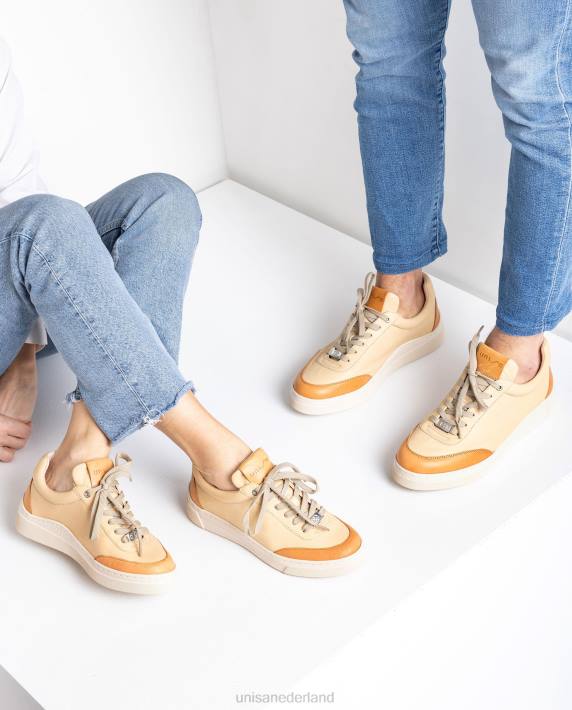 Unisa 02B0680 sneakers met contrasterende teen en hak vrouwen bevallig