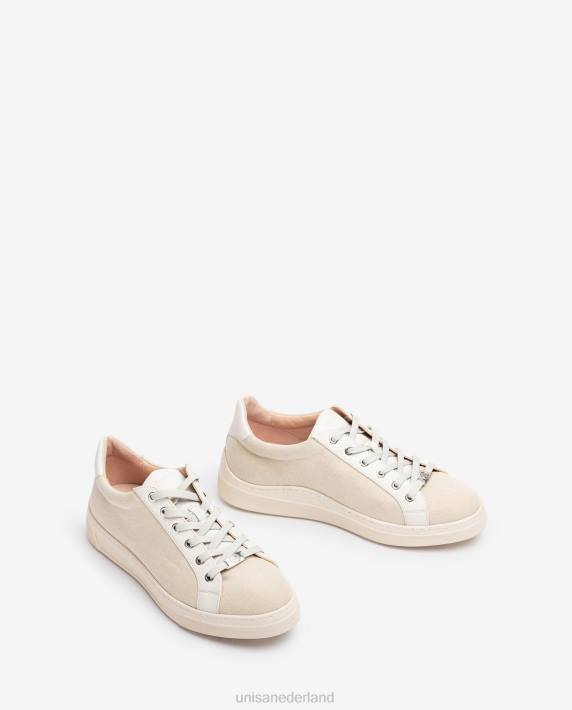 Unisa 02B0682 sneaker gemaakt van gerecyclede stof vrouwen wit