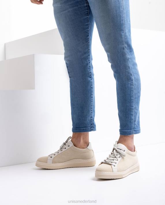 Unisa 02B0682 sneaker gemaakt van gerecyclede stof vrouwen wit