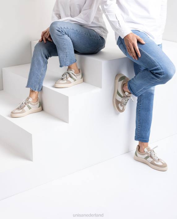 Unisa 02B0684 contrasterende sneakers vrouwen wit